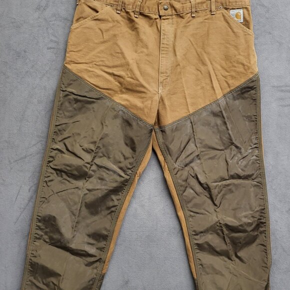 Vintage Carhartt Canvas Brush/Briar/Bird Pants Men's 44x30 1989 USA Union Made - Picture 1 of 9